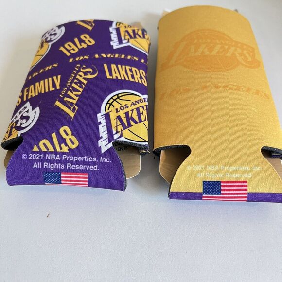 New with Tags - NBA Los Angeles Lakers Can And Bottle Koozie Lot of 2 - Picture 3 of 3